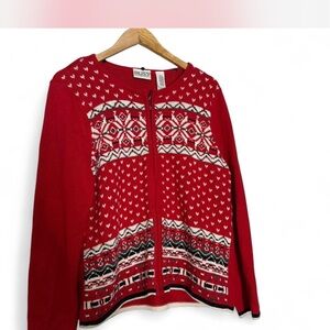 Russ Christmas Red Patterned Jacket